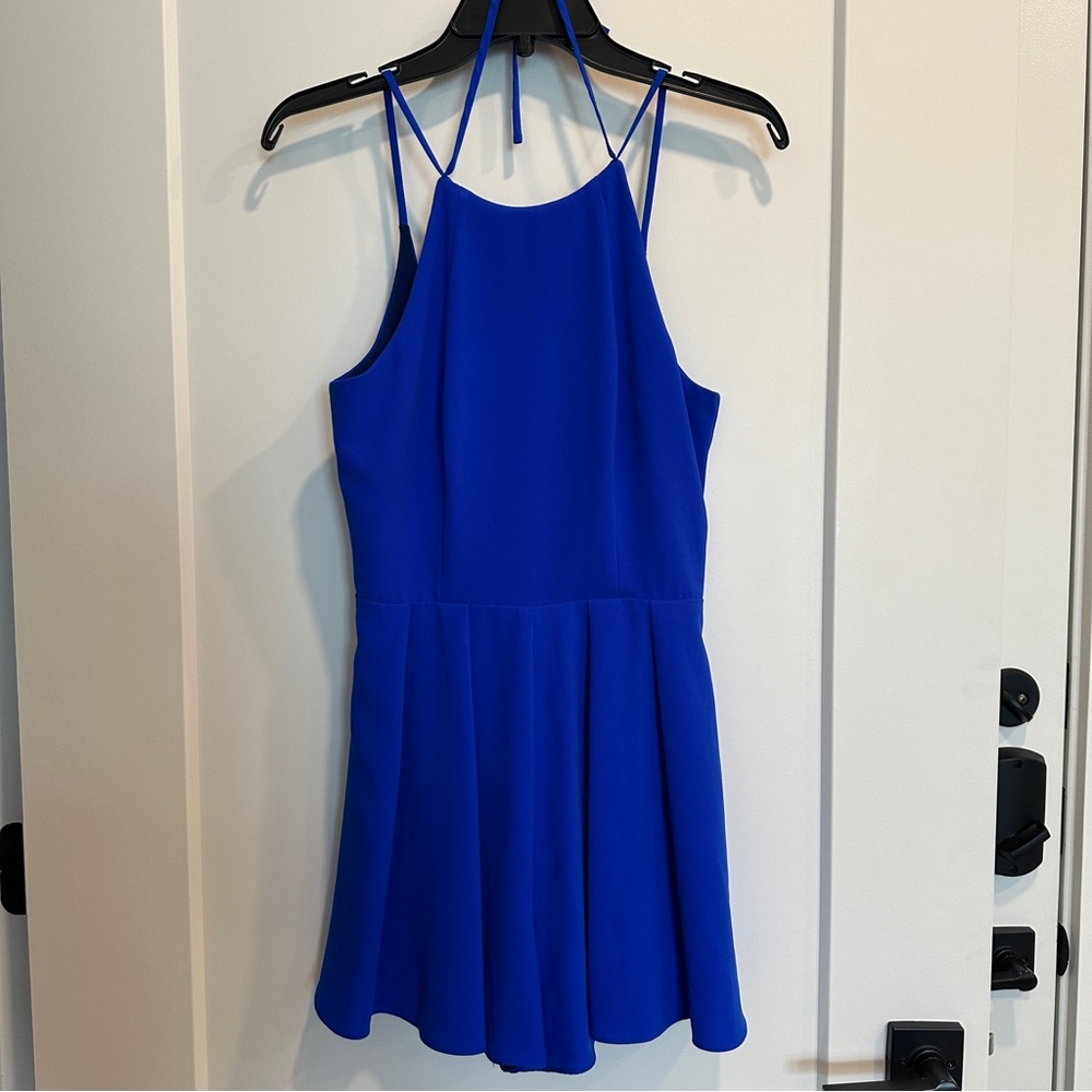 Sugarlips Royal Blue Textured Romper